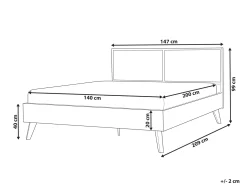 Seng Rattan MONPAZIER 140 x 200 cm Sort
