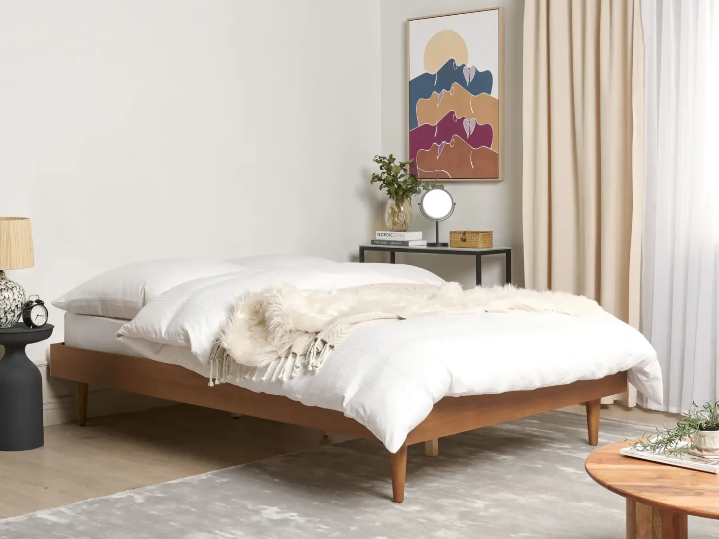 Seng TOUCY 140 x 200 cm Brun ask