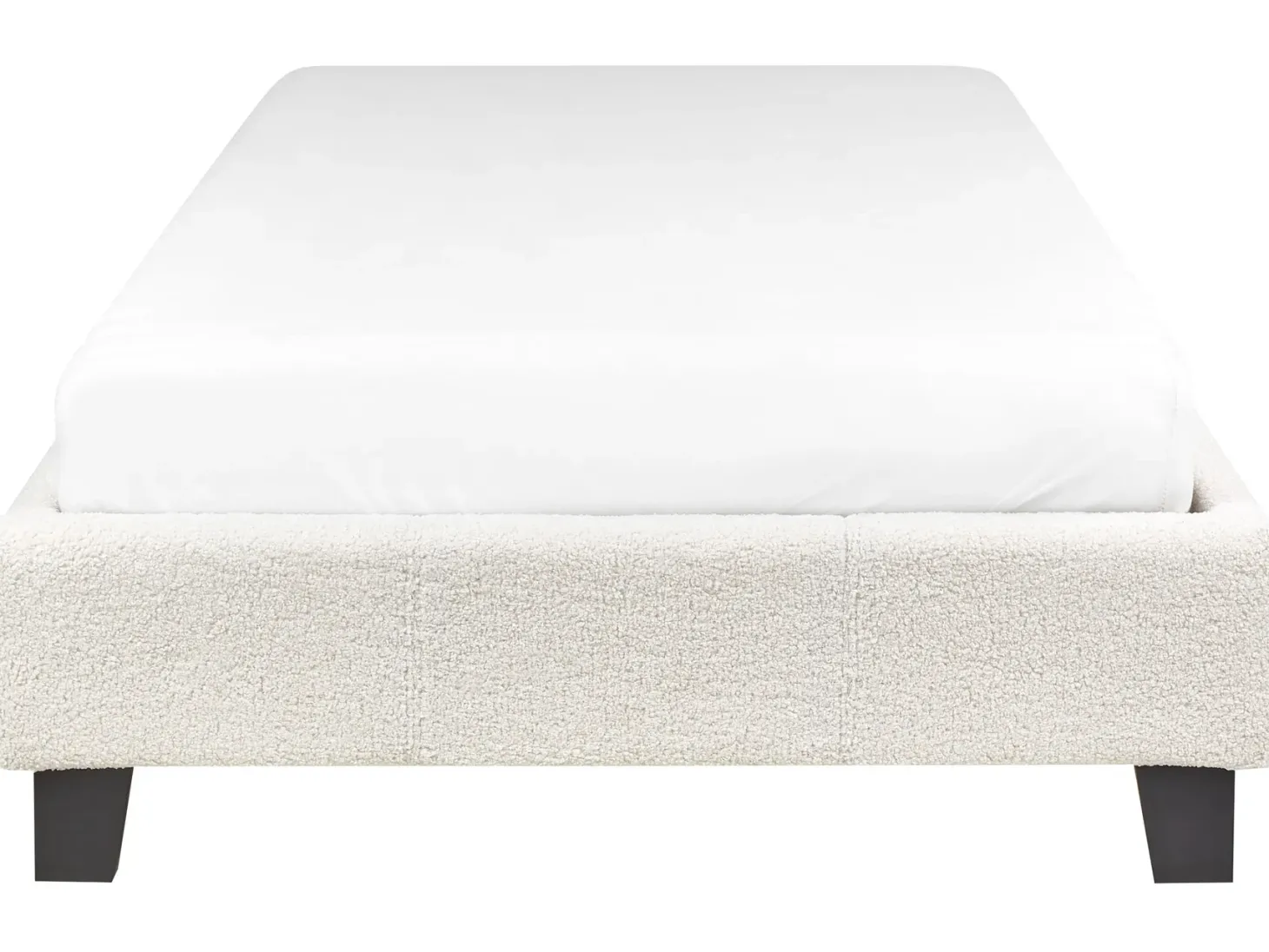 Seng uden hovedgærde Boucle ROANNE 90 x 200 cm Lys Beige