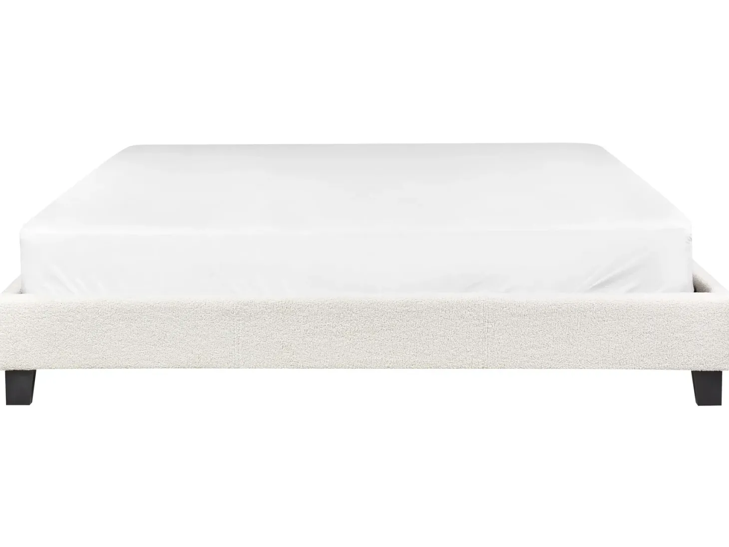 Seng uden hovedgærde Boucle ROANNE 180 x 200 cm Lys Beige