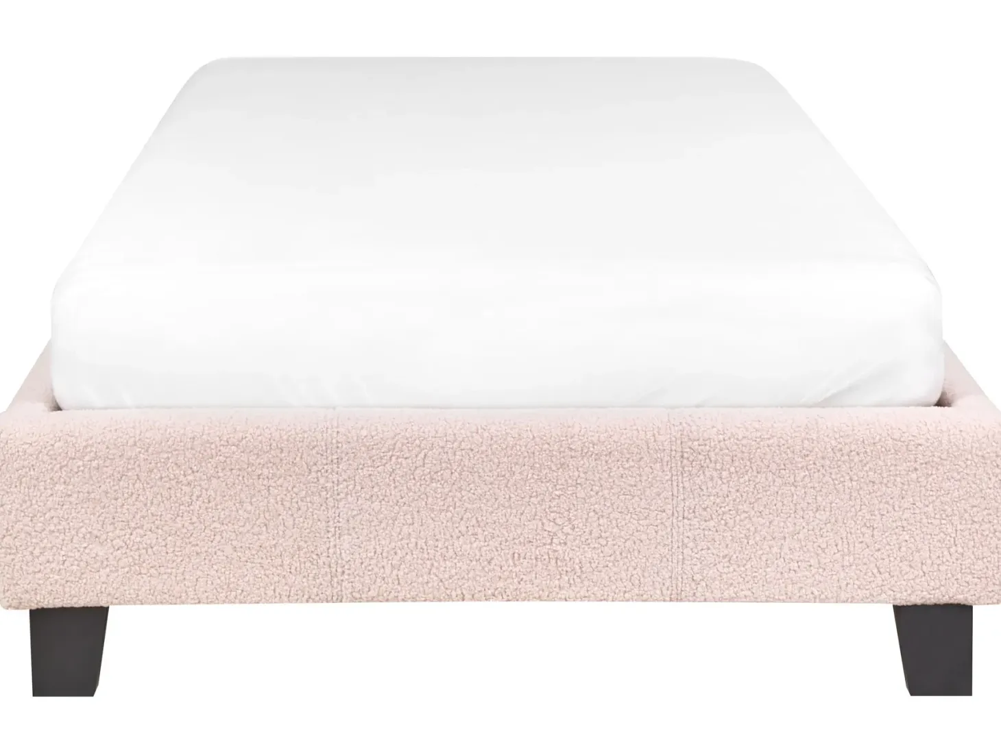 Seng uden hovedgærde Boucle ROANNE 90 x 200 cm Pastellrosa