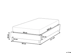 Seng uden hovedgærde ROANNE 90 x 200 cm Beige