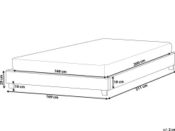 Seng uden hovedgærde ROANNE 160 x 200 cm Grå