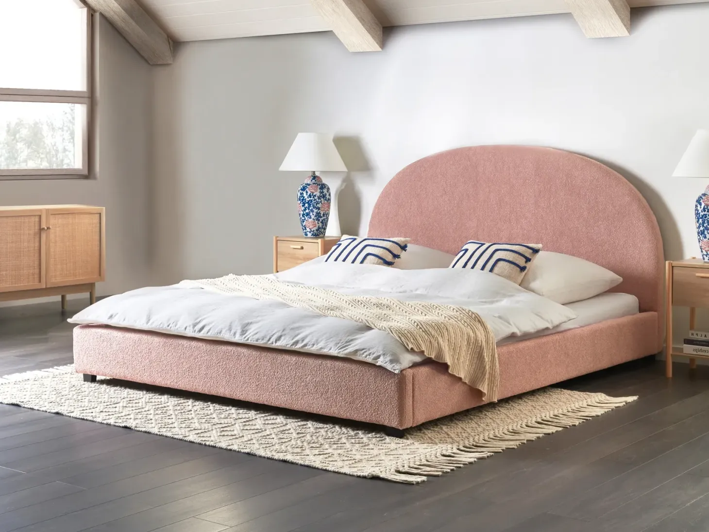 Seng VAUCLUSE 180 x 200 cm Pastellrosa