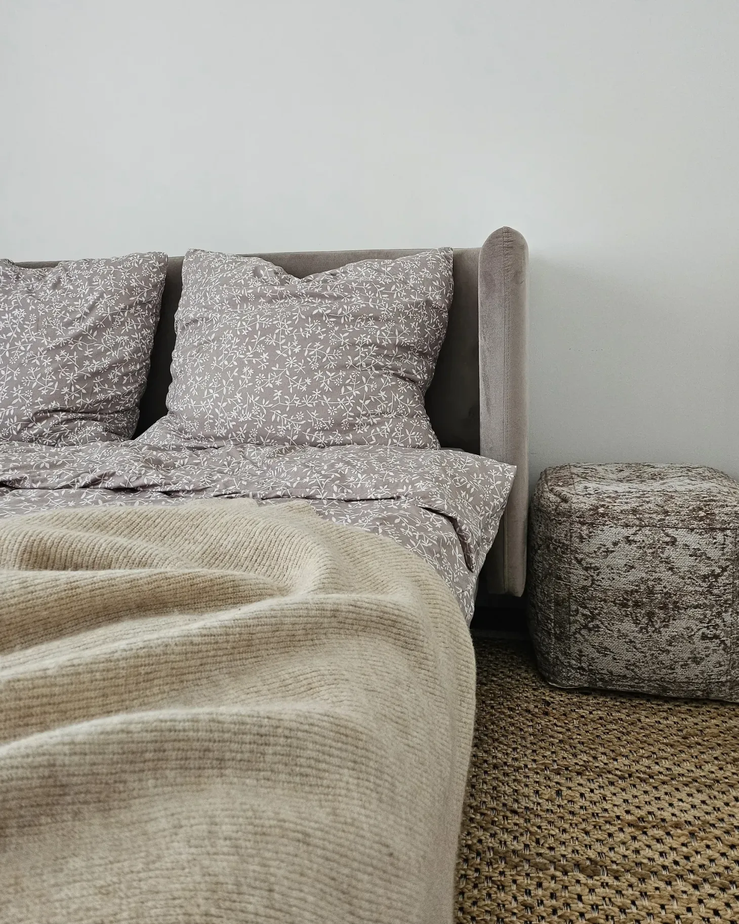 Seng Velour ARETTE 160 x 200 cm Brungrå