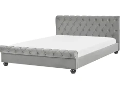 Seng Velour AVALLON 180 x 200 cm Grå