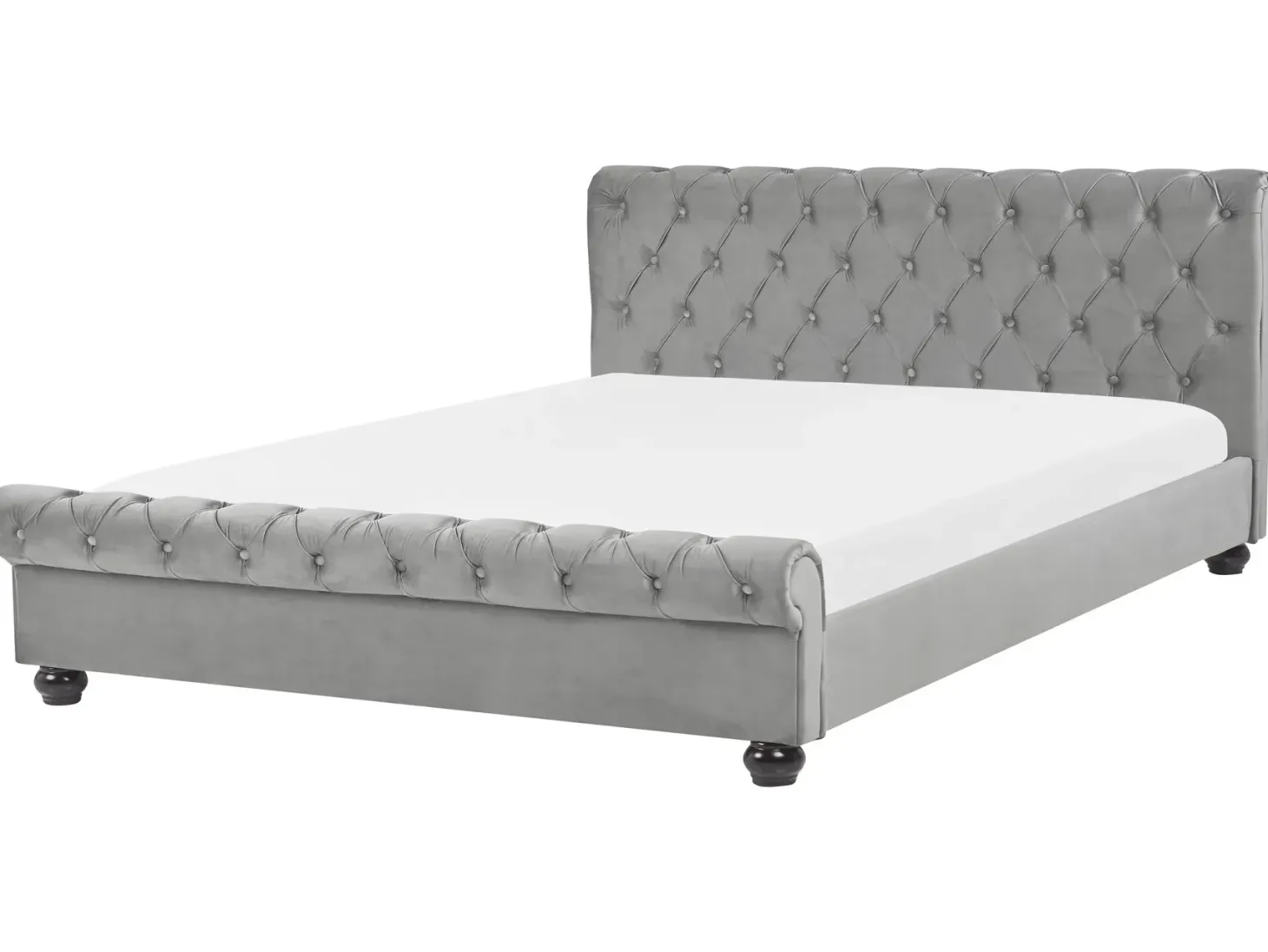 Seng Velour AVALLON 180 x 200 cm Grå