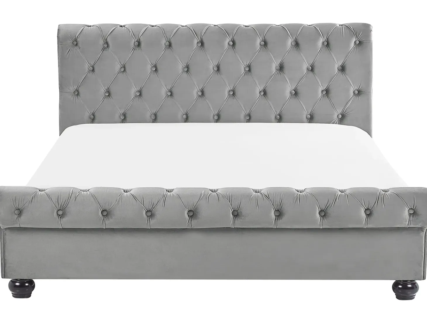 Seng Velour AVALLON 180 x 200 cm Grå