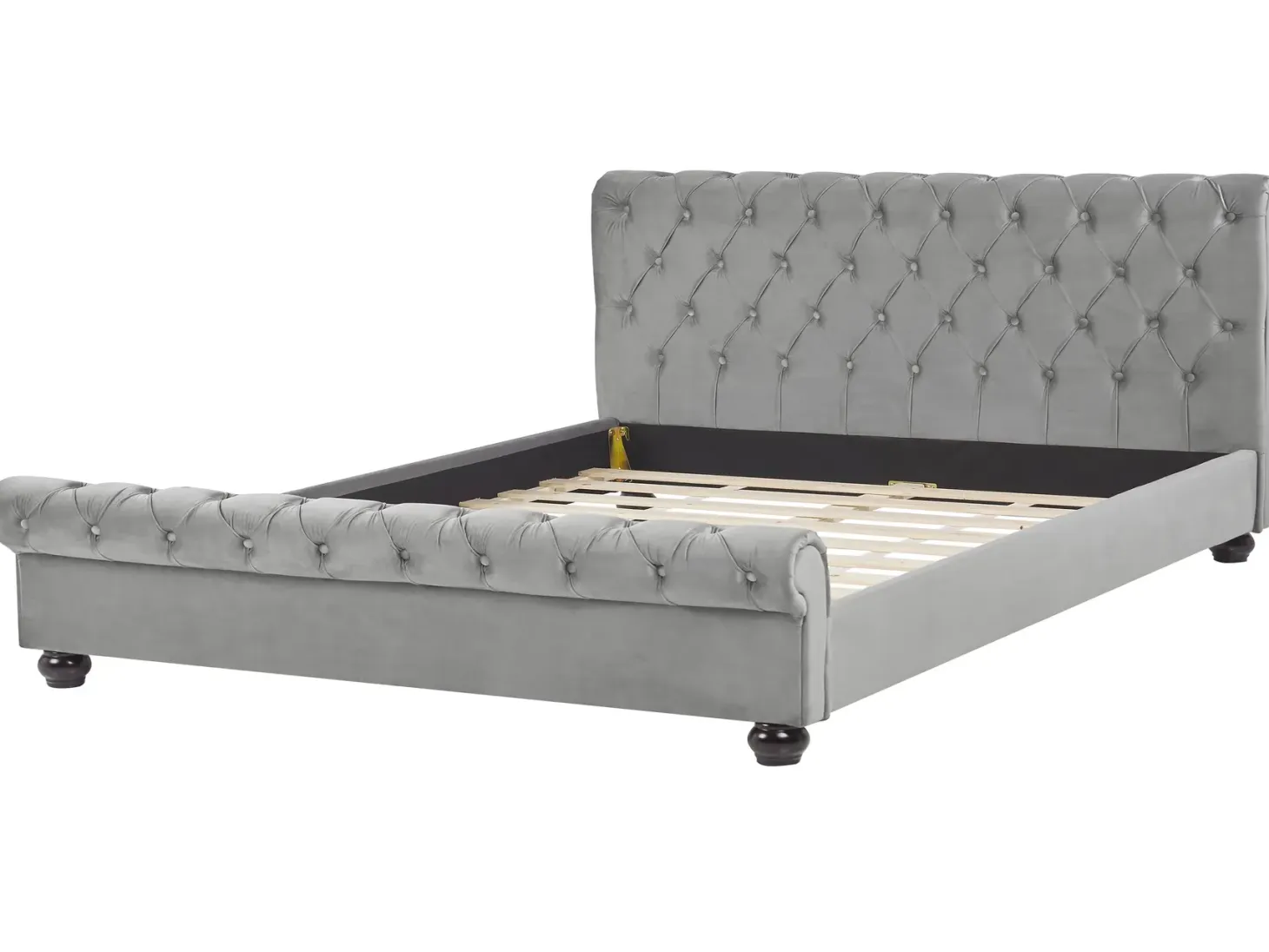 Seng Velour AVALLON 180 x 200 cm Grå