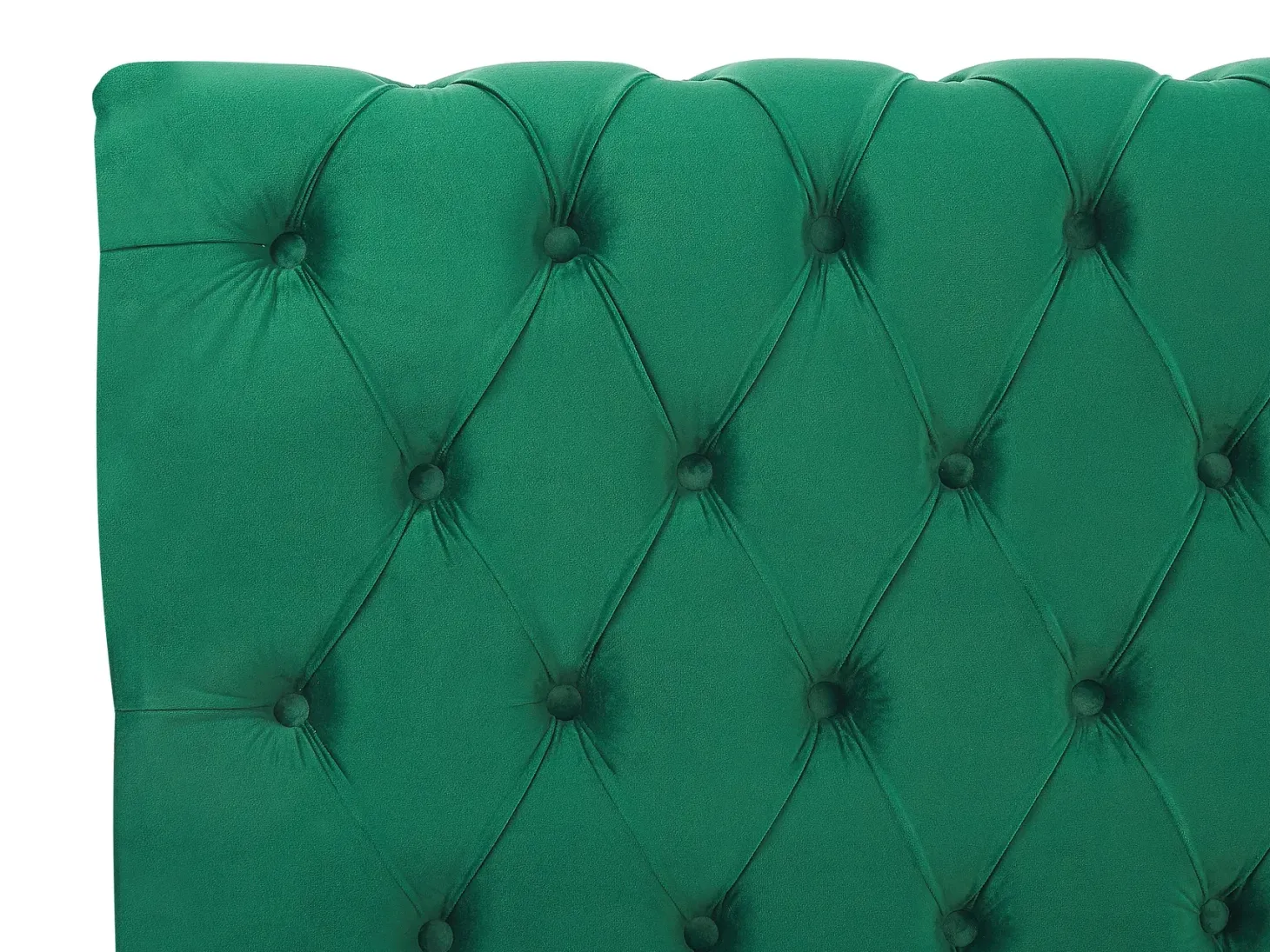 Seng Velour AVALLON 160 x 200 cm Smaragdgrøn