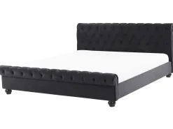 Seng Velour AVALLON 180 x 200 cm Sort