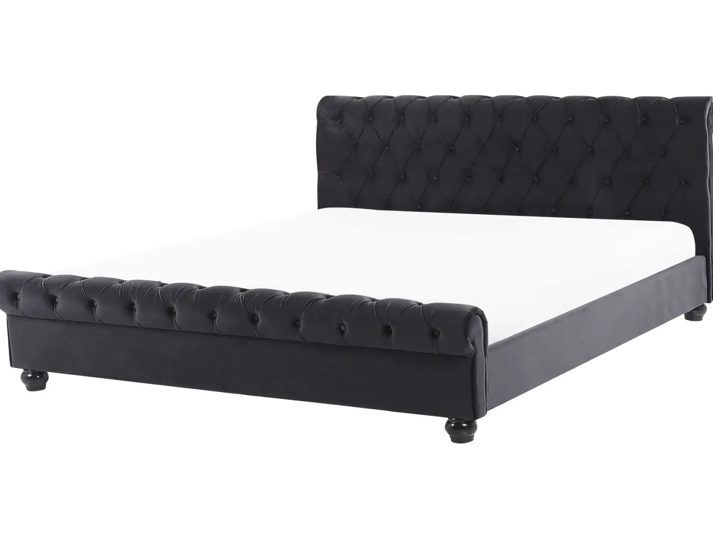 Seng Velour AVALLON 180 x 200 cm Sort