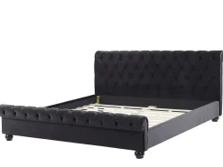 Seng Velour AVALLON 180 x 200 cm Sort