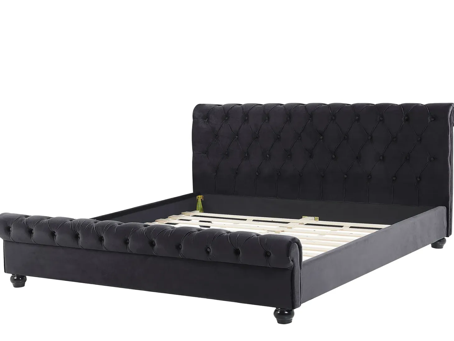 Seng Velour AVALLON 180 x 200 cm Sort
