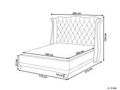 Seng Velour AYETTE 160 x 200 cm Lyserød
