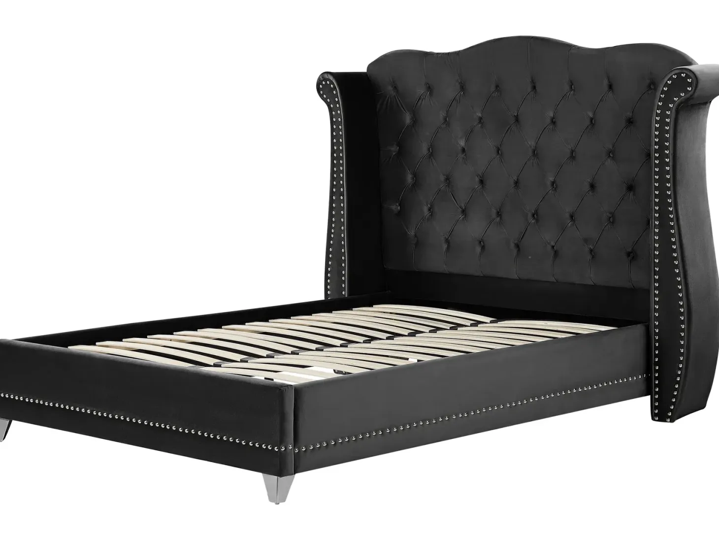 Seng Velour AYETTE 160 x 200 cm Sort