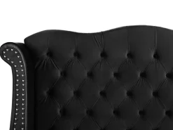 Seng Velour AYETTE 160 x 200 cm Sort