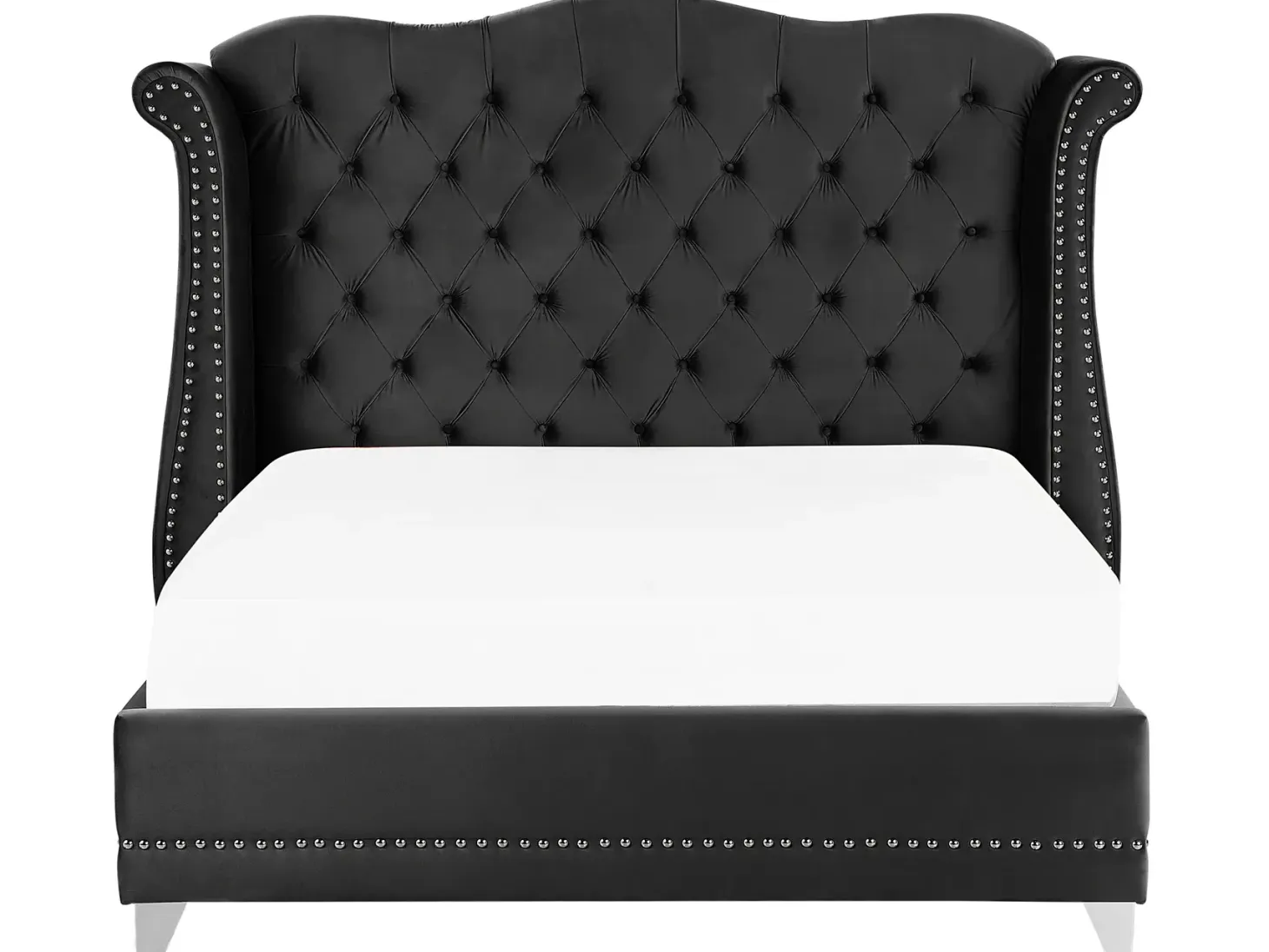 Seng Velour AYETTE 160 x 200 cm Sort