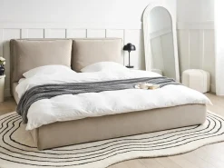 Seng Velour BAJONNA 180 x 200 cm Brungrå