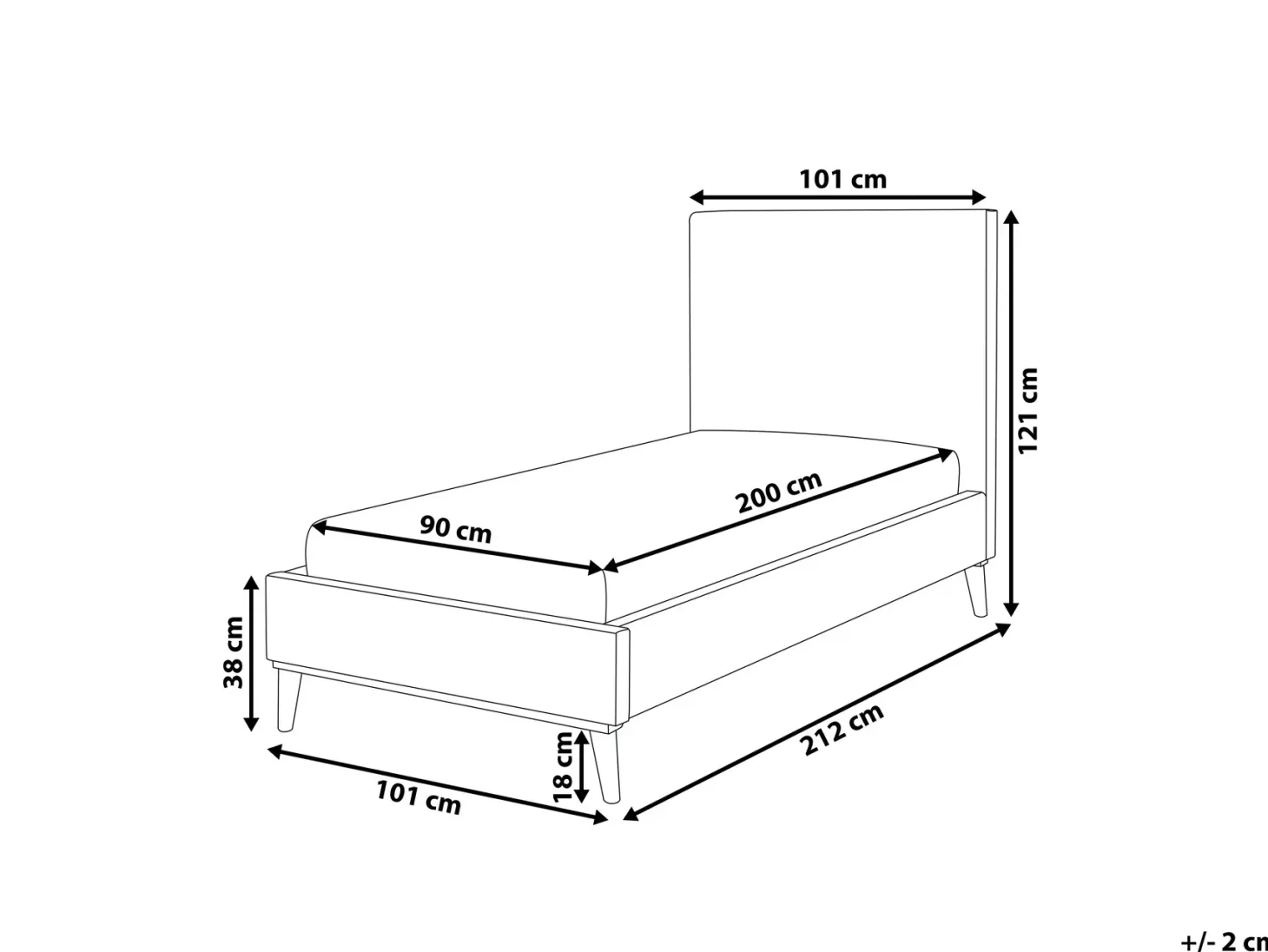 Seng Velour BAYONNE 90 x 200 cm Cremehvid