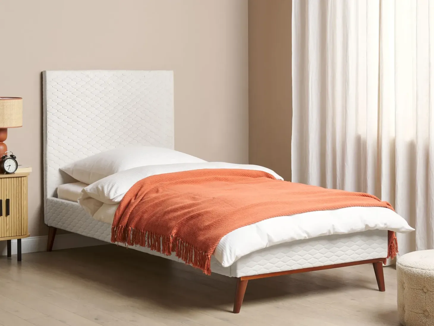 Seng Velour BAYONNE 90 x 200 cm Cremehvid