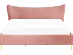 Seng Velour CHALEIX 180 x 200 cm Ferskenagtig lyserød