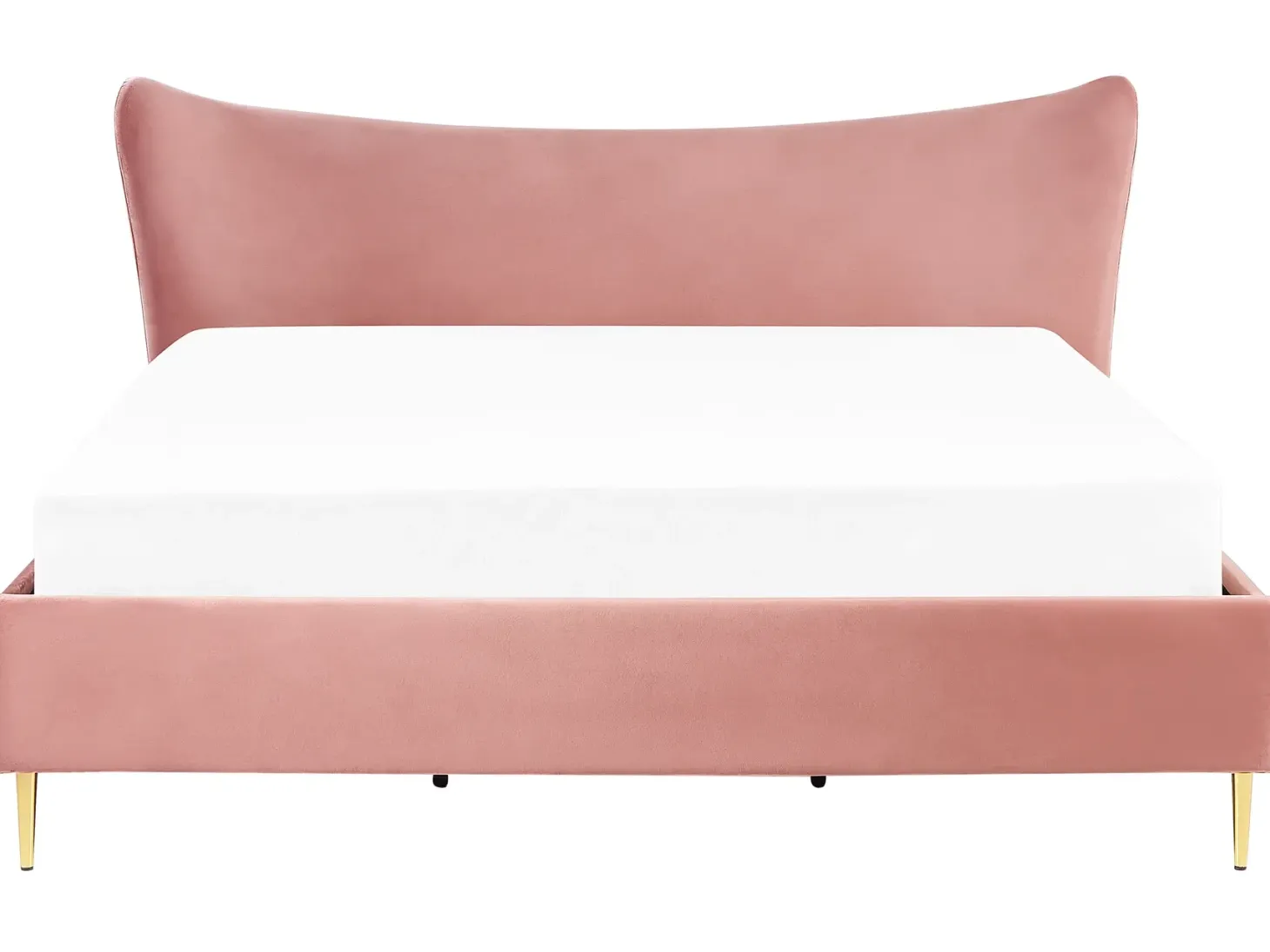 Seng Velour CHALEIX 180 x 200 cm Ferskenagtig lyserød