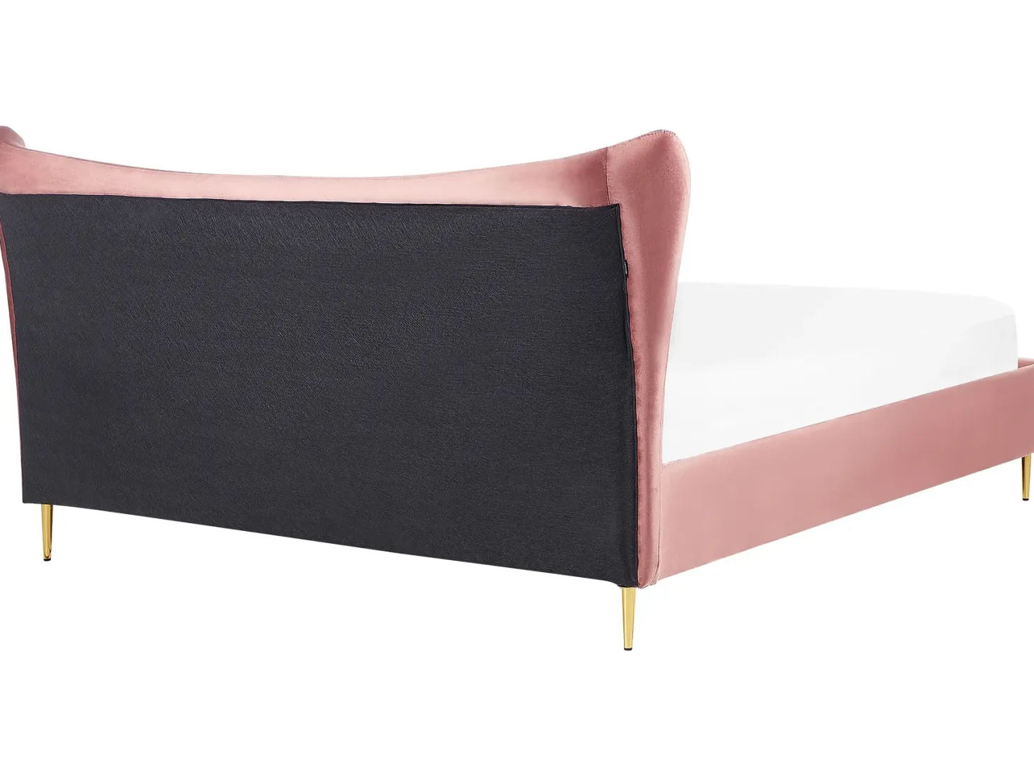 Seng Velour CHALEIX 180 x 200 cm Ferskenagtig lyserød