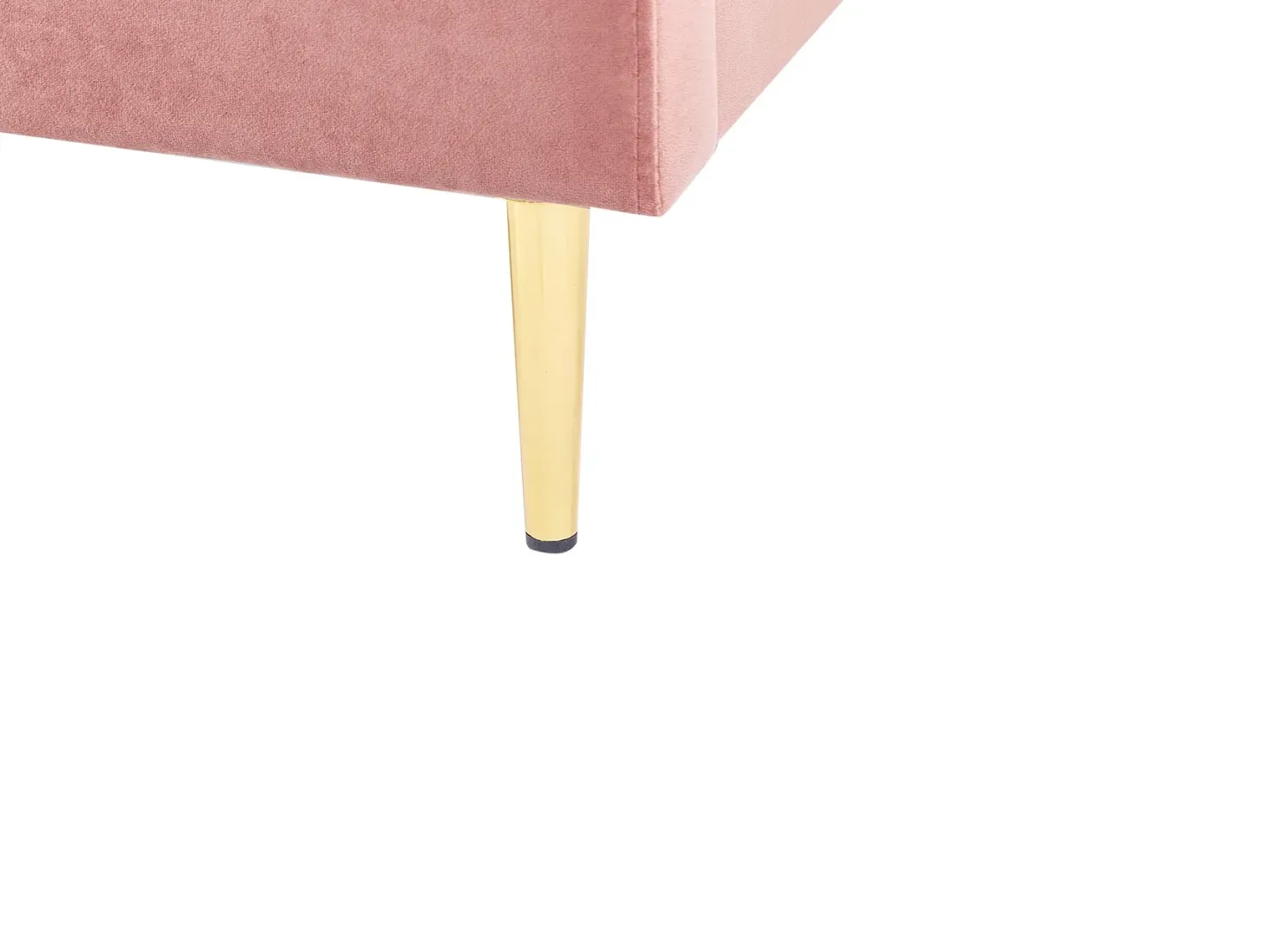 Seng Velour CHALEIX 180 x 200 cm Ferskenagtig lyserød