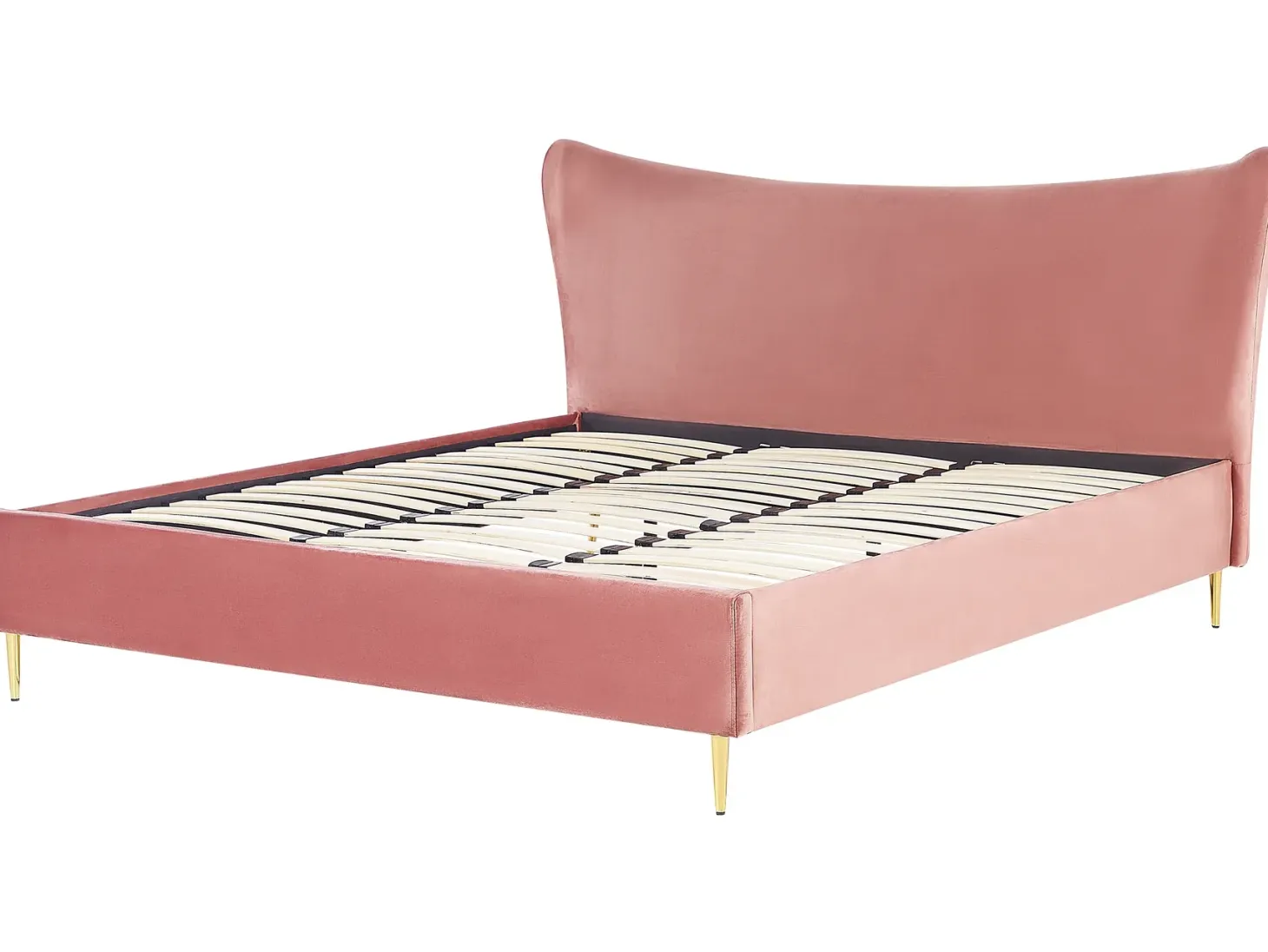 Seng Velour CHALEIX 180 x 200 cm Ferskenagtig lyserød