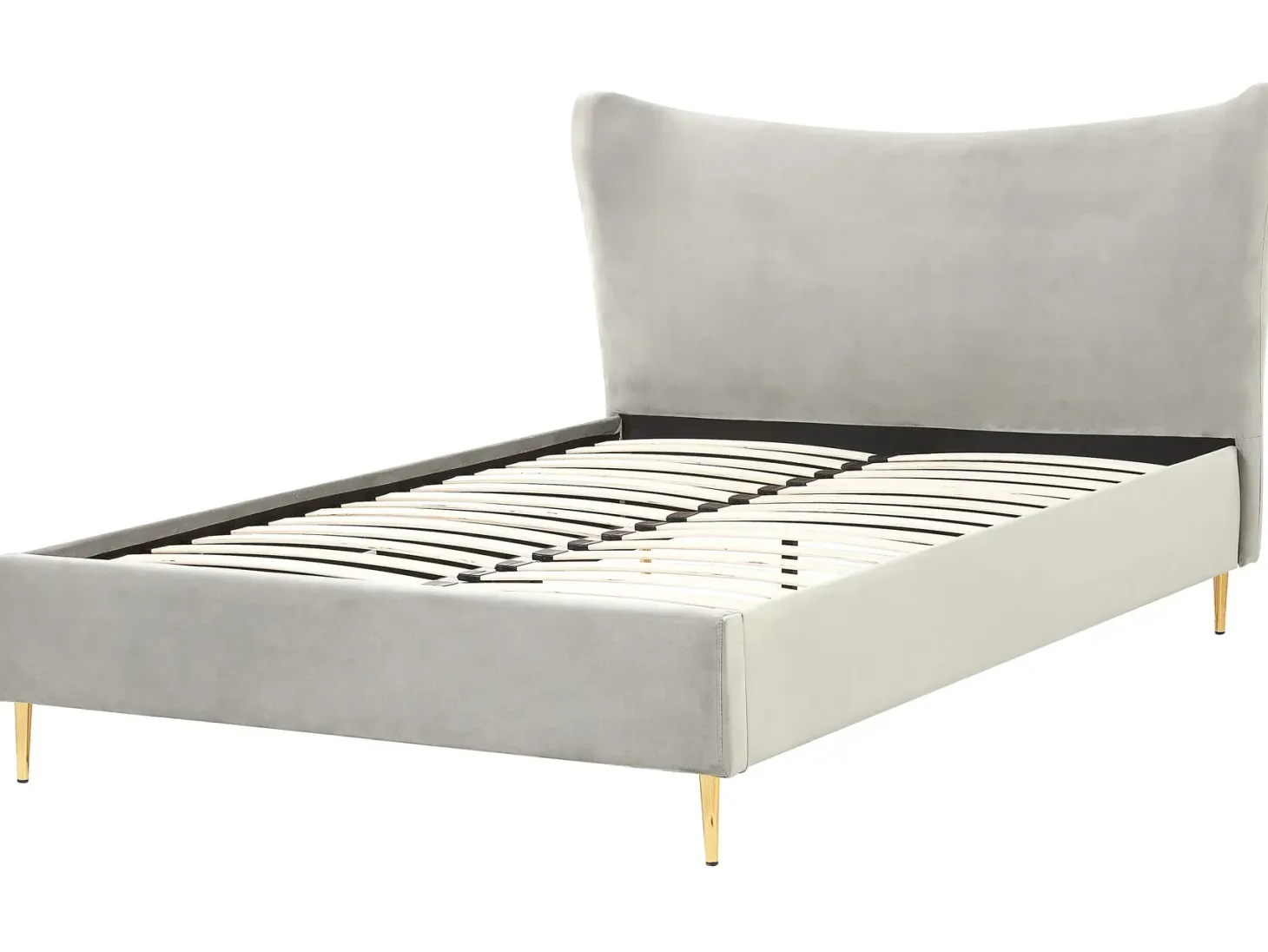 Seng Velour CHALEIX 140 x 200 cm Lysegrå