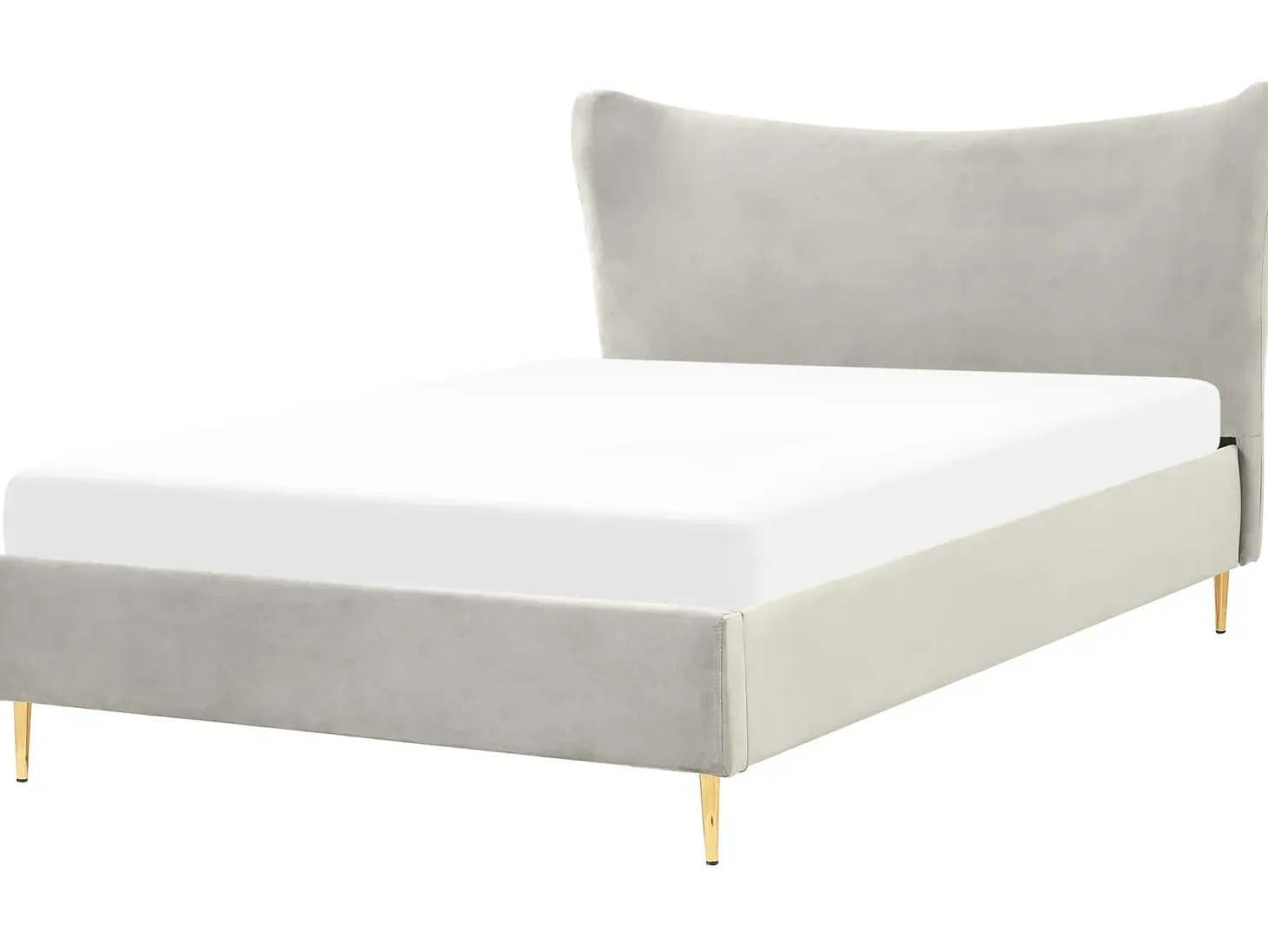 Seng Velour CHALEIX 140 x 200 cm Lysegrå