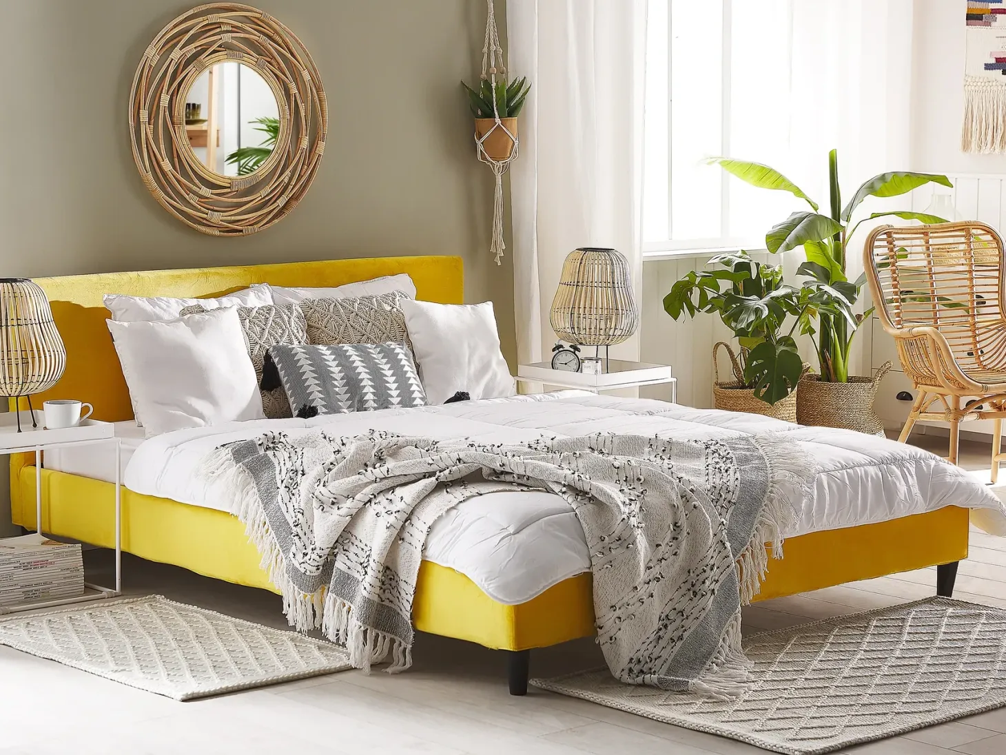 Seng Velour FITOU 180 x 200 cm Gul