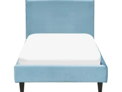 Seng Velour FITOU 90 x 200 cm Himmelblå
