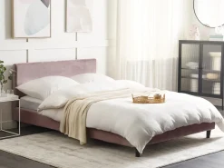 Seng Velour FITOU 140 x 200 cm Lyserød