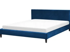 Seng Velour FITOU 180 x 200 cm Mørkeblå