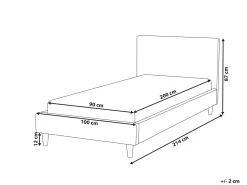 Seng Velour FITOU 90 x 200 cm Mørkegrøn