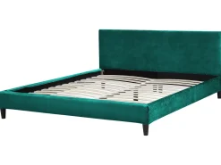 Seng Velour FITOU 180 x 200 cm Mørkegrøn