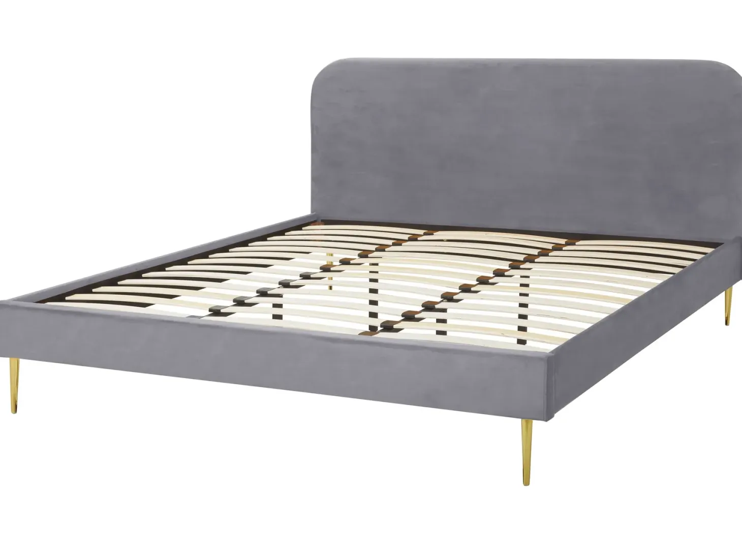 Seng Velour FLAYAT 180 x 200 cm Grå