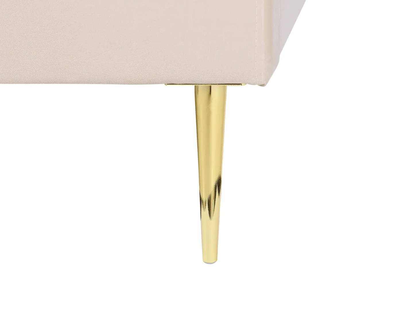 Seng Velour FLAYAT 160 x 200 cm Lys Beige