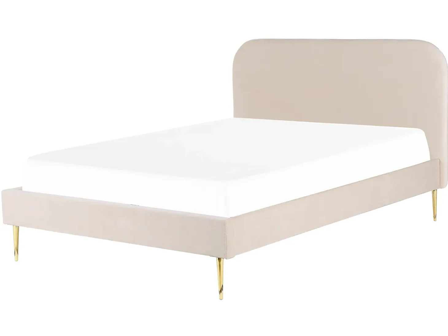 Seng Velour FLAYAT 160 x 200 cm Lys Beige