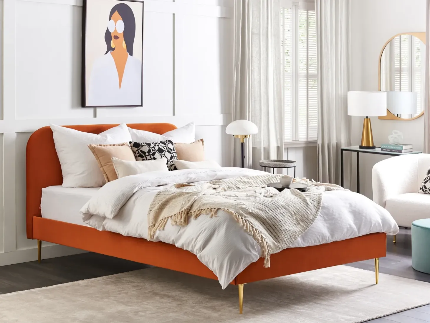 Seng Velour FLAYAT 160 x 200 cm Orange