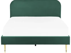 Seng Velour FLAYAT 140 x 200 cm Smaragdgrøn