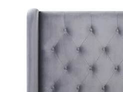 Seng Velour FORBACH 180 x 200 cm Grå
