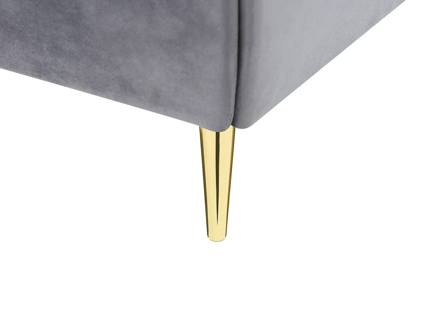 Seng Velour FORBACH 180 x 200 cm Grå