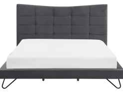 Seng Velour LANNION 180 x 200 cm Mørkegrå