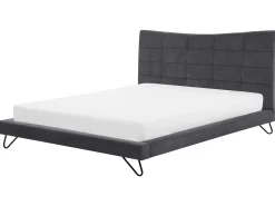 Seng Velour LANNION 180 x 200 cm Mørkegrå