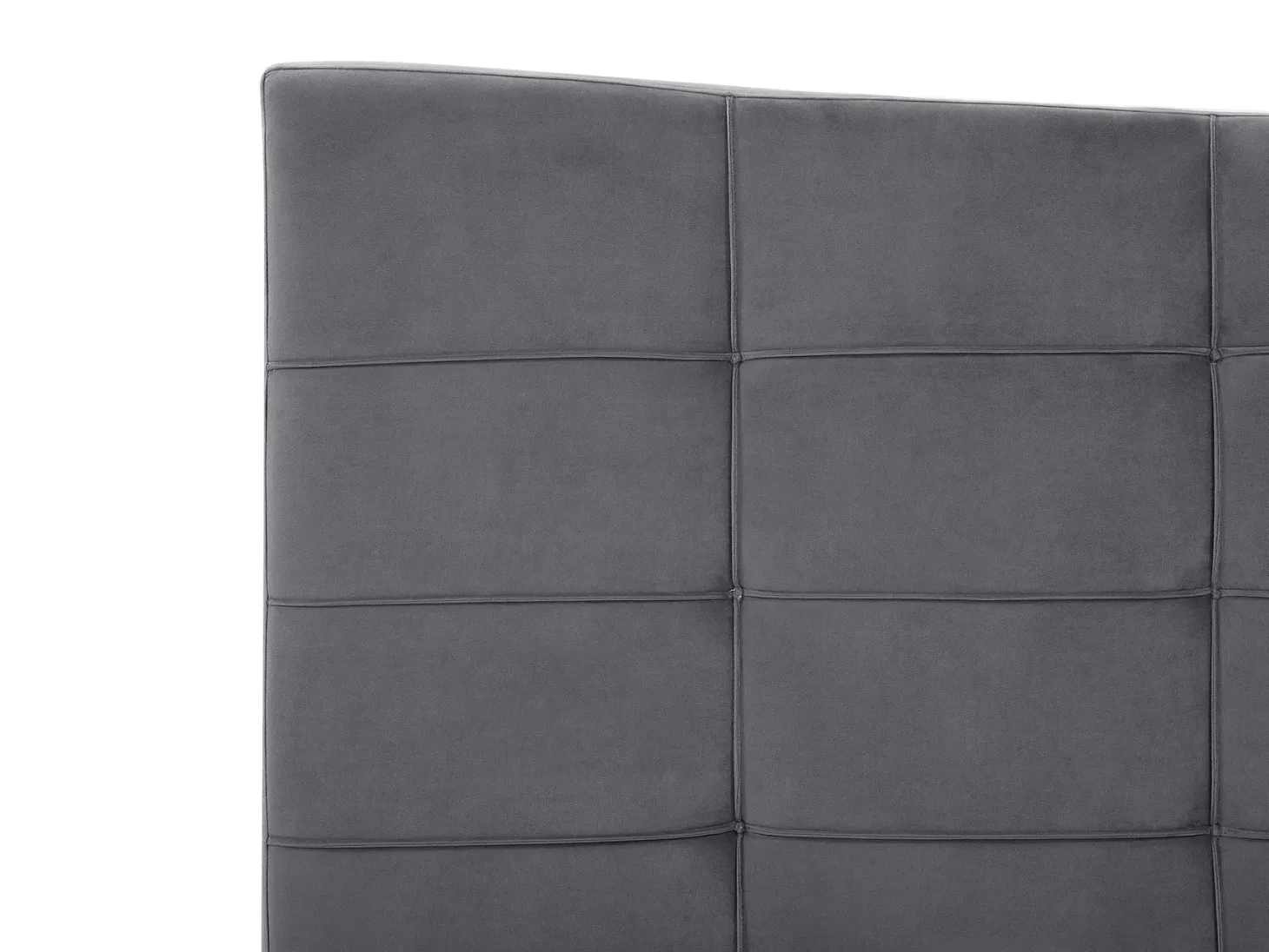 Seng Velour LANNION 180 x 200 cm Mørkegrå