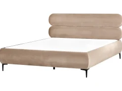 Seng Velour LESSAY 180 x 200 cm Brungrå
