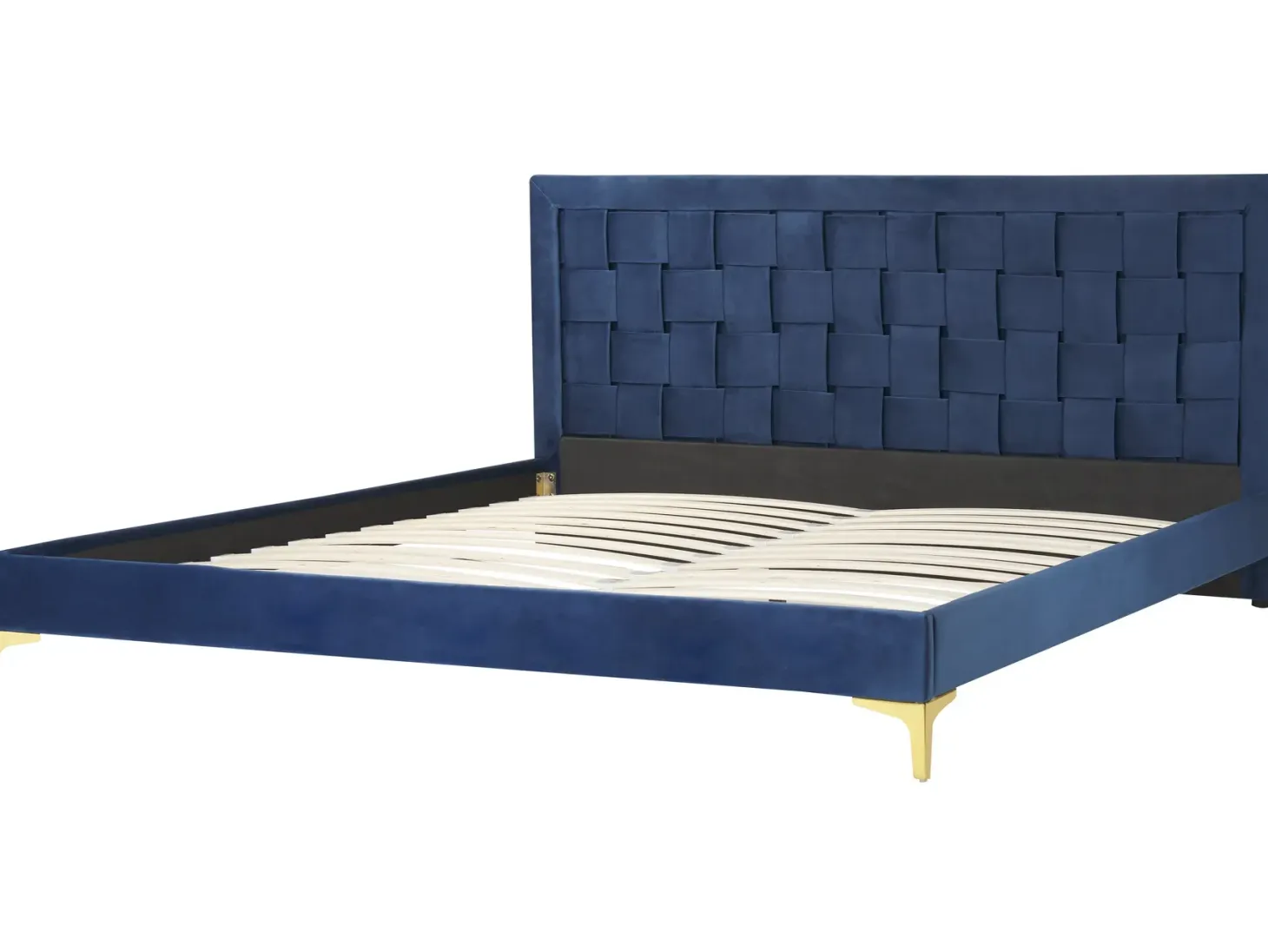 Seng Velour LIMOUX 180 x 200 cm Navy Blå